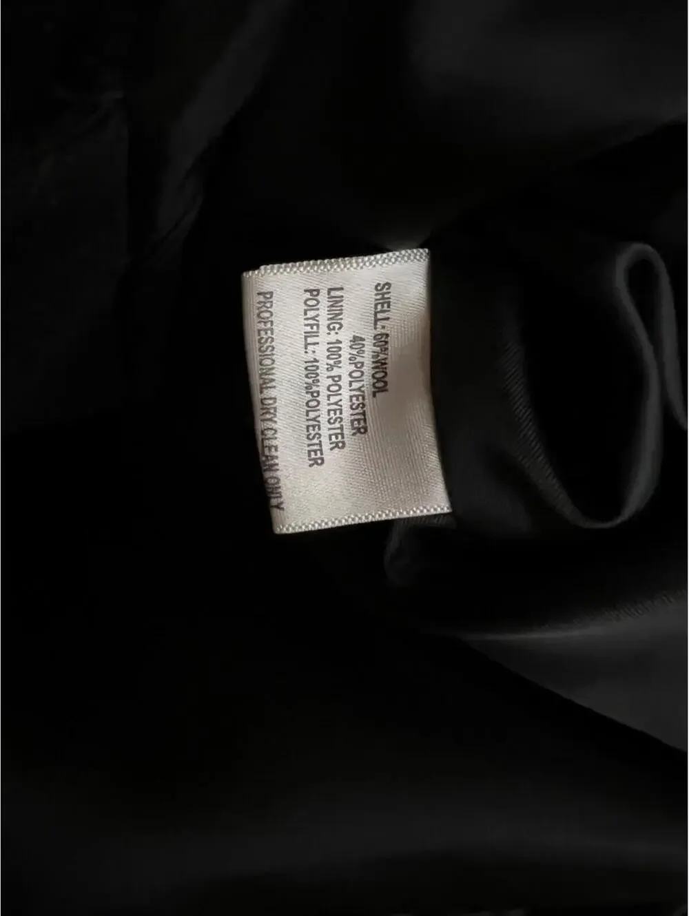 Calvin Klein Mens Stadium Wool Coat Size L Mid Length Full Zip Mock Neck Black
